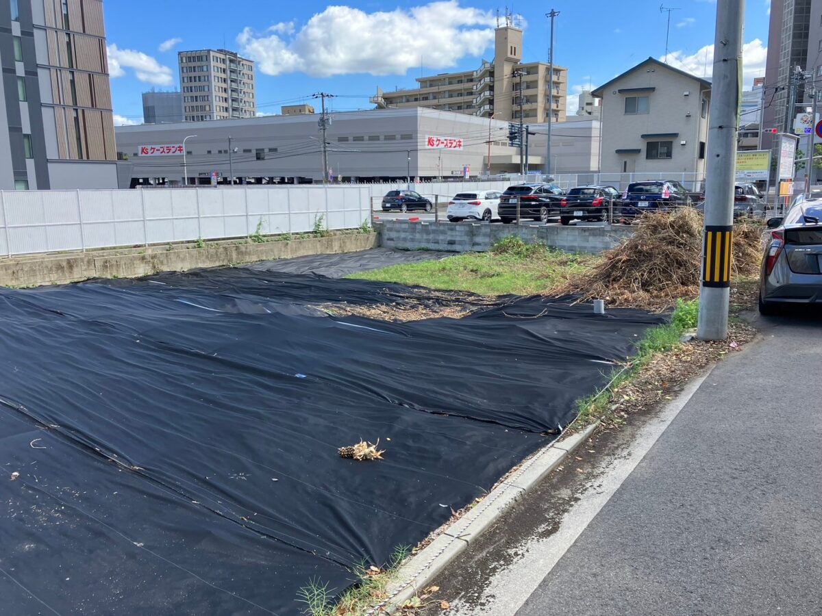 防草シート実績　蟹屋土地